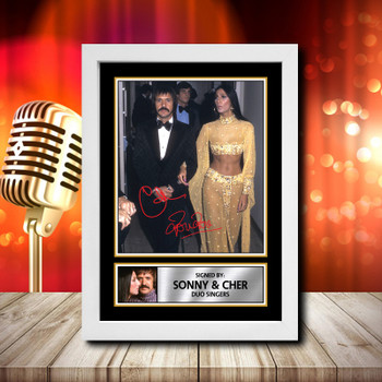 Sonny Bono  Cher 2 - Signed Autographed Music Star Print