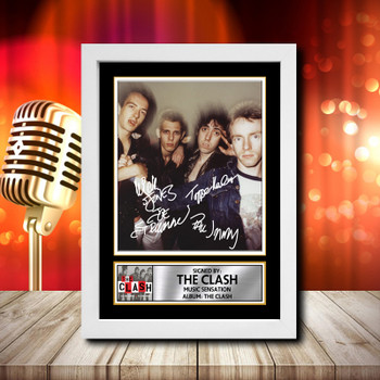 The Clash Final Signed Autographed Music Star Print