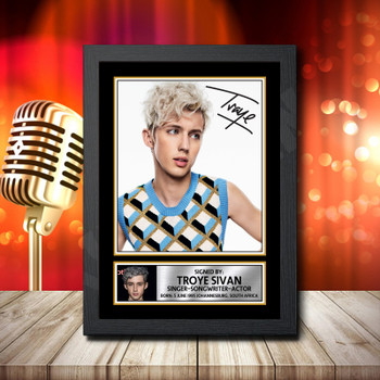 Troye Sivan 2 Signed Autographed Music Star Print