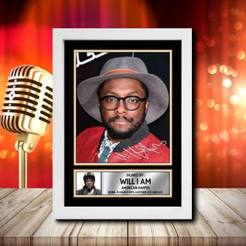 Will I Am 4 Signed Autographed Music Star Print