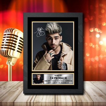 Zayn Malik 2 Signed Autographed Music Star Print