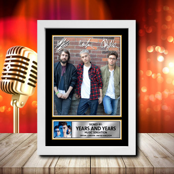 Years And Years 2 Signed Autographed Music Star Print