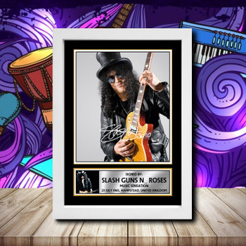 Slash 2 - Signed Autographed Music Star Print