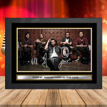 Maroon 5 Hands All Over Album 2 Signed Autographed Music-Landscape Star Print