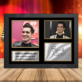 Brendon Urie Panic At The Disco 2016 Tour 1 - Signed Autographed Music-Landscape Star Print Brendon Urie Panic At The Disco 2016 Tour 1 - Signed Autographed Music-Landscape Star Print