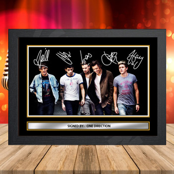 One Direction 2 Signed Autographed Music-Landscape Star Print
