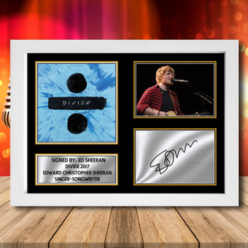 Ed Sheeran Divide 2017 2 Signed Autographed Music-Landscape Star Print
