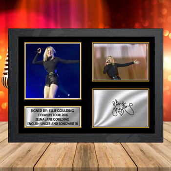 Ellie Goulding Delirium Tour 2016 Signed Autographed Music-Landscape Star Print