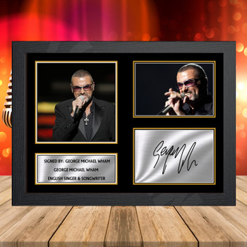 George Michael Wham 1 2 Signed Autographed Music-Landscape Star Print