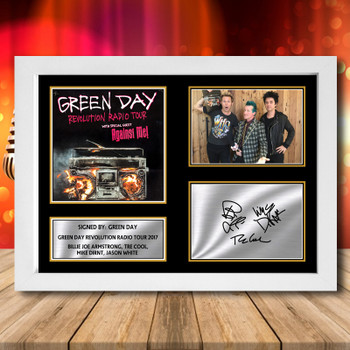 Green Day Revolution Radio Tour 2017 2 Signed Autographed Music-Landscape Star Print