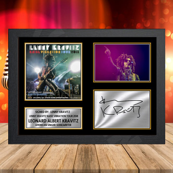 Lenny Kravitz Raise Vibration Tour 2018 Signed Autographed Music-Landscape Star Print