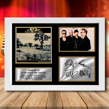 U2 The Joshua Tree Tour 2017 Signed Autographed Music-Landscape Star Print