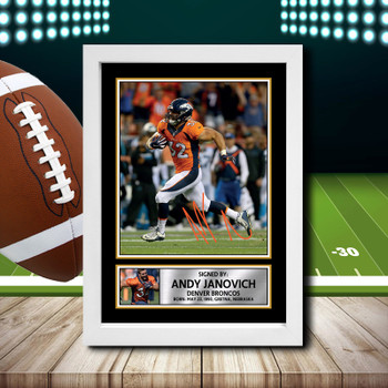 Andy Janovich - Signed Autographed NFL Star Print