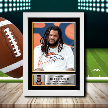 Billy Turner - Signed Autographed NFL Star Print Billy Turner - Signed Autographed NFL Star Print