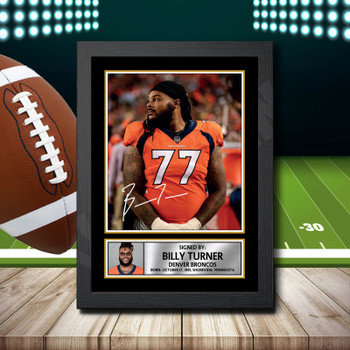 Billy Turner 2 - Signed Autographed NFL Star Print Billy Turner 2 - Signed Autographed NFL Star Print