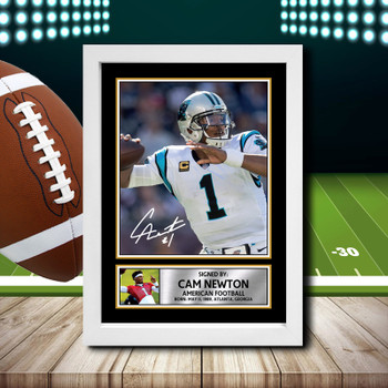 Cam Newton 1 - Signed Autographed NFL Star Print