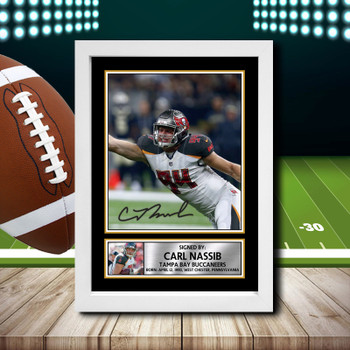Carl Nassib 2 - Signed Autographed NFL Star Print