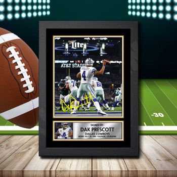 Dak Prescott - Signed Autographed NFL Star Print