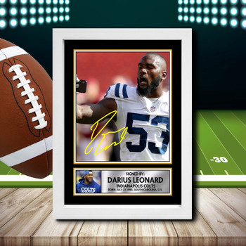 Darius Leonard 2 - Signed Autographed NFL Star Print
