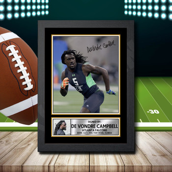 De Vondre Campbell 1 - Signed Autographed NFL Star Print