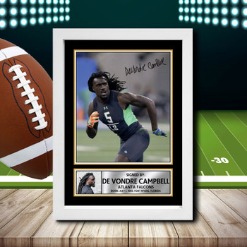 De Vondre Campbell 1 - Signed Autographed NFL Star Print
