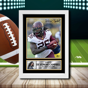 De Vondre Campbell 2 - Signed Autographed NFL Star Print