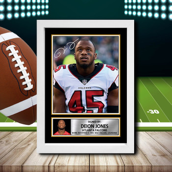 Deion Jones 1 - Signed Autographed NFL Star Print