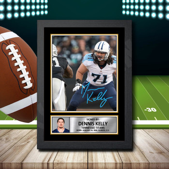 Dennis Kelly - Signed Autographed NFL Star Print