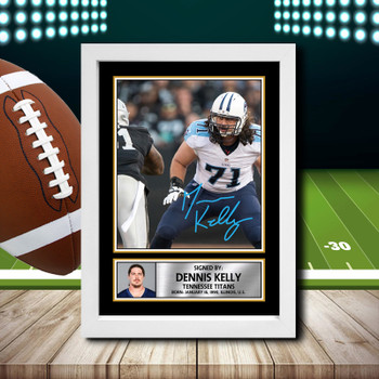 Dennis Kelly - Signed Autographed NFL Star Print