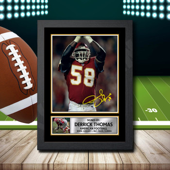 Derrick Thomas 1 - Signed Autographed NFL Star Print