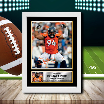 Domata Peko - Signed Autographed NFL Star Print