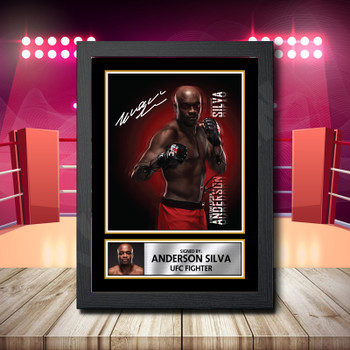 Anderson Silva Martial Arts Ufc Signed Autographed Boxing Star Poster Print Framed Merch Gift Anderson Silva Martial Arts Ufc Signed Autographed Boxing Star Poster Print Framed Merch Gift