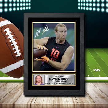 Hayden Hurst 1 Signed Autographed NFL Star Print