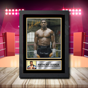 Anthony Joshua Signed Autographed Boxing Star Poster Print Framed Merch Gift Anthony Joshua Signed Autographed Boxing Star Poster Print Framed Merch Gift