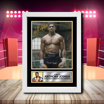 Anthony Joshua Signed Autographed Boxing Star Poster Print Framed Merch Gift Anthony Joshua Signed Autographed Boxing Star Poster Print Framed Merch Gift