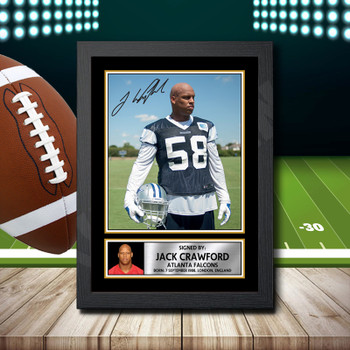 Jack Crawford 1 Signed Autographed NFL Star Print