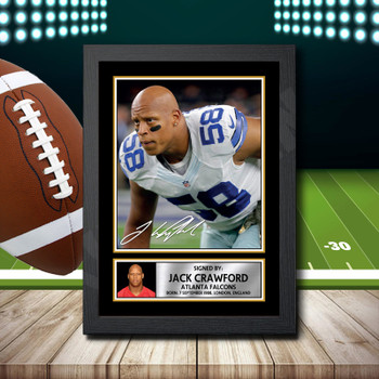 Jack Crawford 2 Signed Autographed NFL Star Print