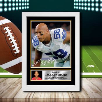 Jack Crawford 2 Signed Autographed NFL Star Print