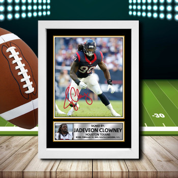 Jadeveon Clowney Signed Autographed NFL Star Print