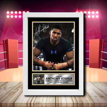 Anthony Joshua Boxing Champion Signed Autographed Boxing Star Poster Print Framed Merch Gift Anthony Joshua Boxing Champion Signed Autographed Boxing Star Poster Print Framed Merch Gift