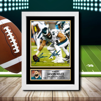 Jason Kelce Signed Autographed NFL Star Print