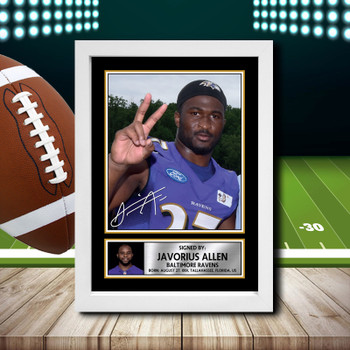 Javorius Allen 2 Signed Autographed NFL Star Print