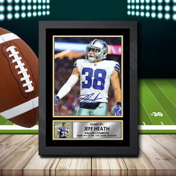 Jeff Heath 2 Signed Autographed NFL Star Print