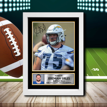 Jeremiah Sirles 1 Signed Autographed NFL Star Print