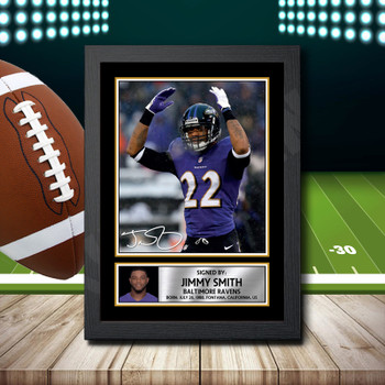 Jimmy Smith 2 Signed Autographed NFL Star Print