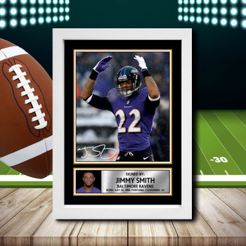 Jimmy Smith 2 Signed Autographed NFL Star Print