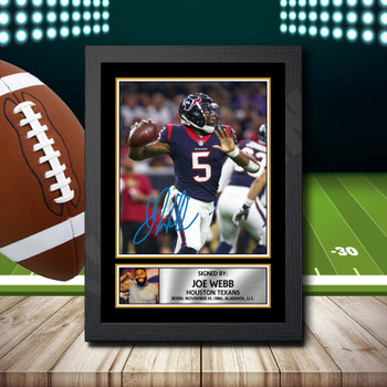 Joe Webb 2 Signed Autographed NFL Star Print