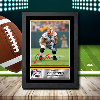 Joel Bitonio 2 Signed Autographed NFL Star Print