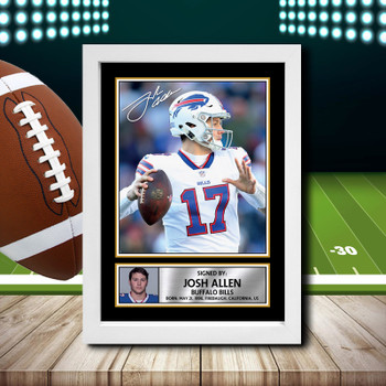 Josh Allen 2 Signed Autographed NFL Star Print