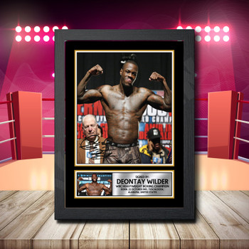 Deontay Wilder 2 Boxing Champion Signed Autographed Boxing Star Poster Print Framed Merch Gift Deontay Wilder 2 Boxing Champion Signed Autographed Boxing Star Poster Print Framed Merch Gift